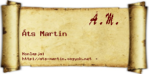 Áts Martin névjegykártya