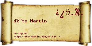 Áts Martin névjegykártya