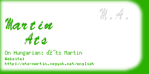 martin ats business card